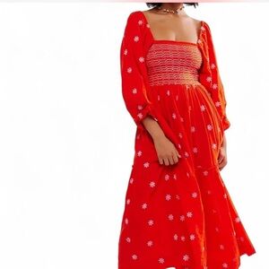 Free People Daliah Embroidered Dress